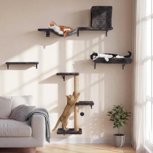 FUKUMARU 4-in-1 Cat Wall Shelves Set