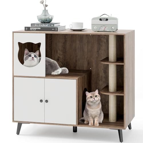 Giantex Cat Tree with Litter Box Enclosure
