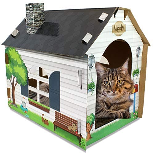 ASPCA Cardboard Cat House with Scratch Pad