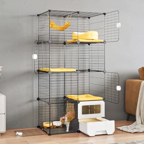Oneluck 3-Tier Cat Cage, 28.6 x 17.8 x 55.1 in