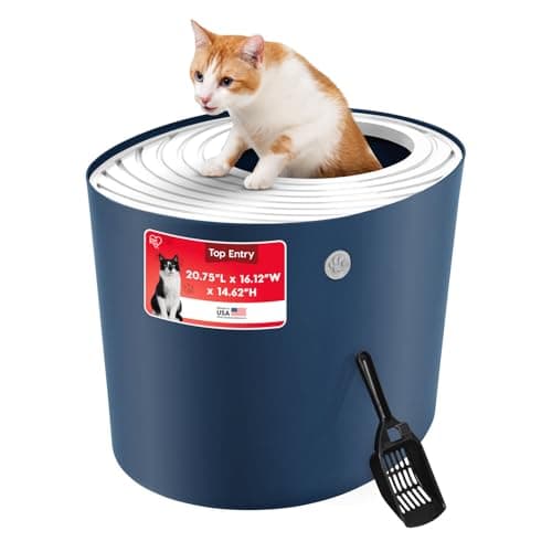 IRIS USA Top Entry Cat Litter Box, Large
