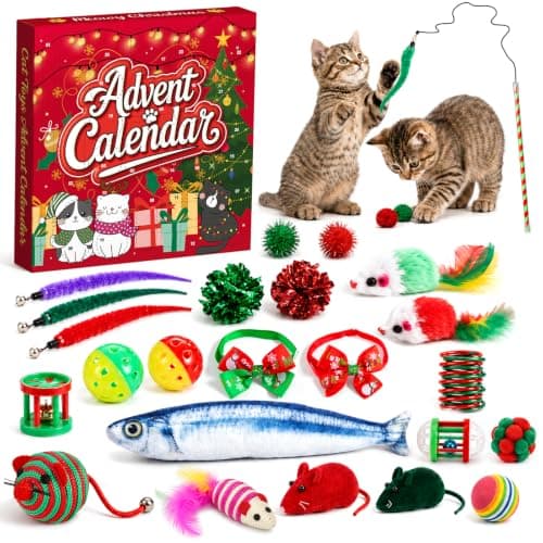 Cat Advent Calendar 2026, 24 Interactive Toys