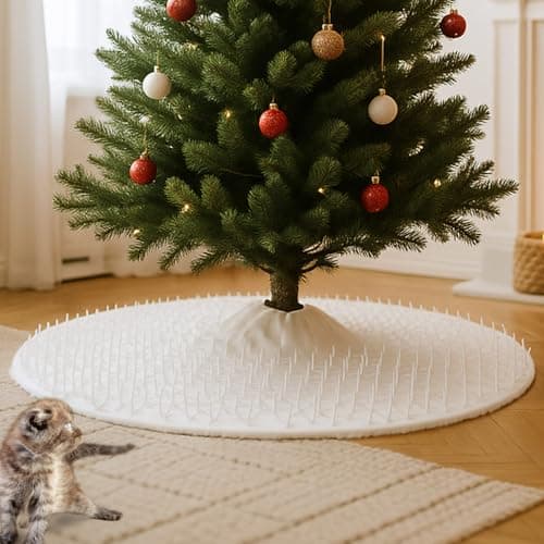 Cat Proof Christmas Tree Skirt Kit with Prickle Mat
