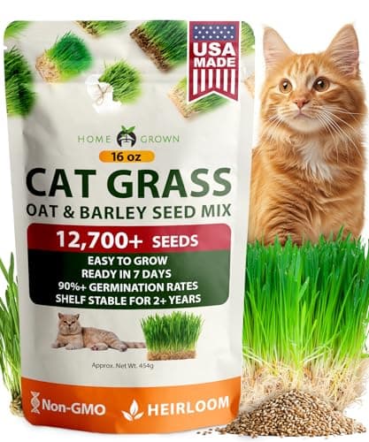 HOME GROWN Cat Grass Seeds, 16 oz Oat & Barley