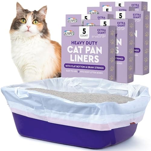 Alfapet Drawstring Cat Litter Box Liners, Extra Large