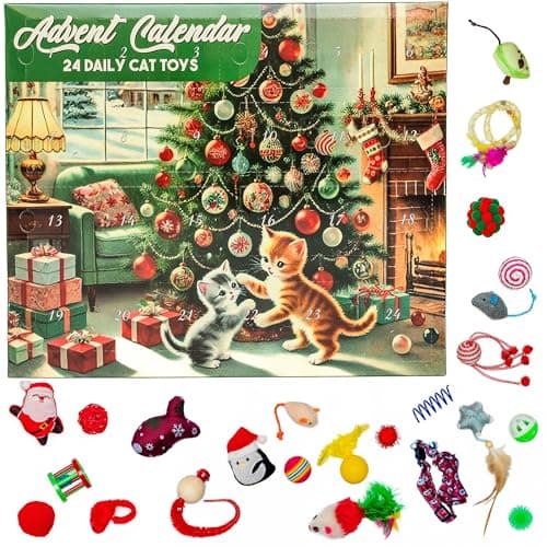 Christmas Cat Toy Advent Calendar 2026, 24 Days
